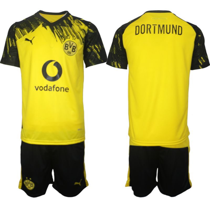 Men 2025-2026 Club Borussia Dortmund home Yellow Blank Soccer Jersey